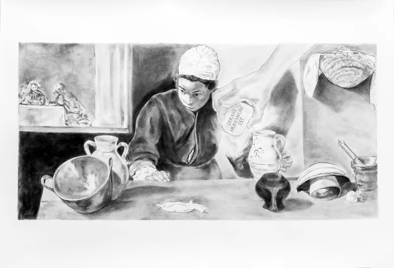 Errare Humanum Est, Catarina Patrício, 2025, Charcoal and graphite on paper