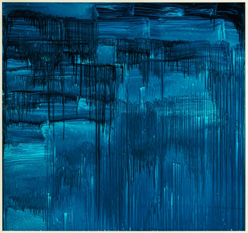 Azul da cor do mar, Maísa Champalimaud, 2026, Acrylic on acrylic glass with white frame