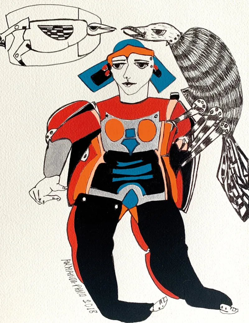 Série Os Outros 23, Armanda Passos, 2018, Gouache on paper
