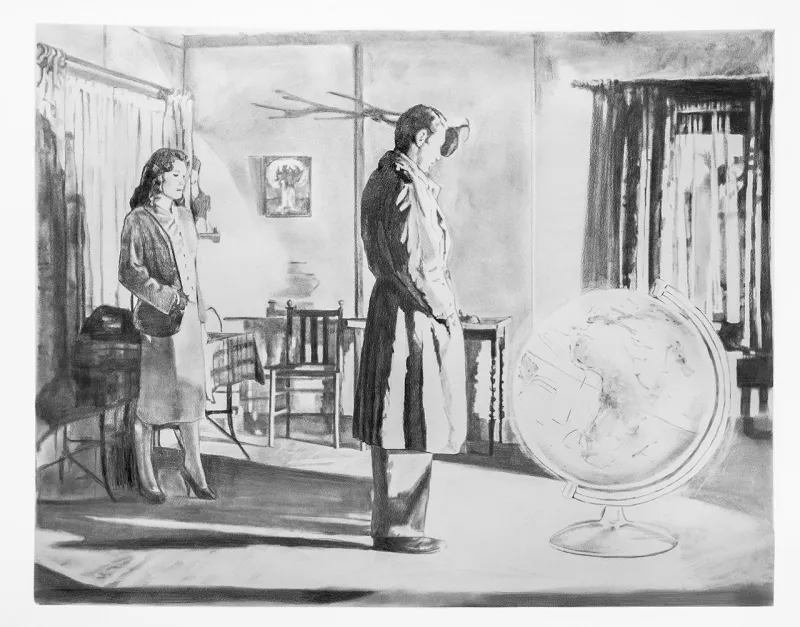 Out of the blast, Catarina Patrício, 2022, Graphite and charcoal on paper