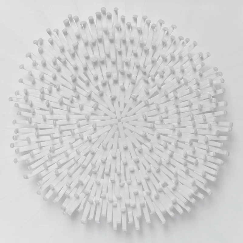 Rosácea XVII, Manuela Castro Martins, 2017, Cast glass, aluminium and nylon thread