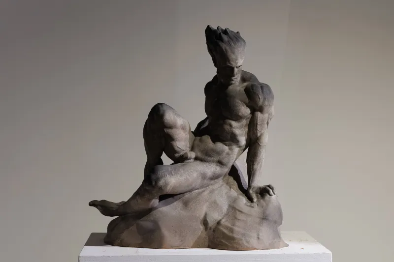 Reve-tintinolho, Daniel Gamelas, 2023, Painted resin