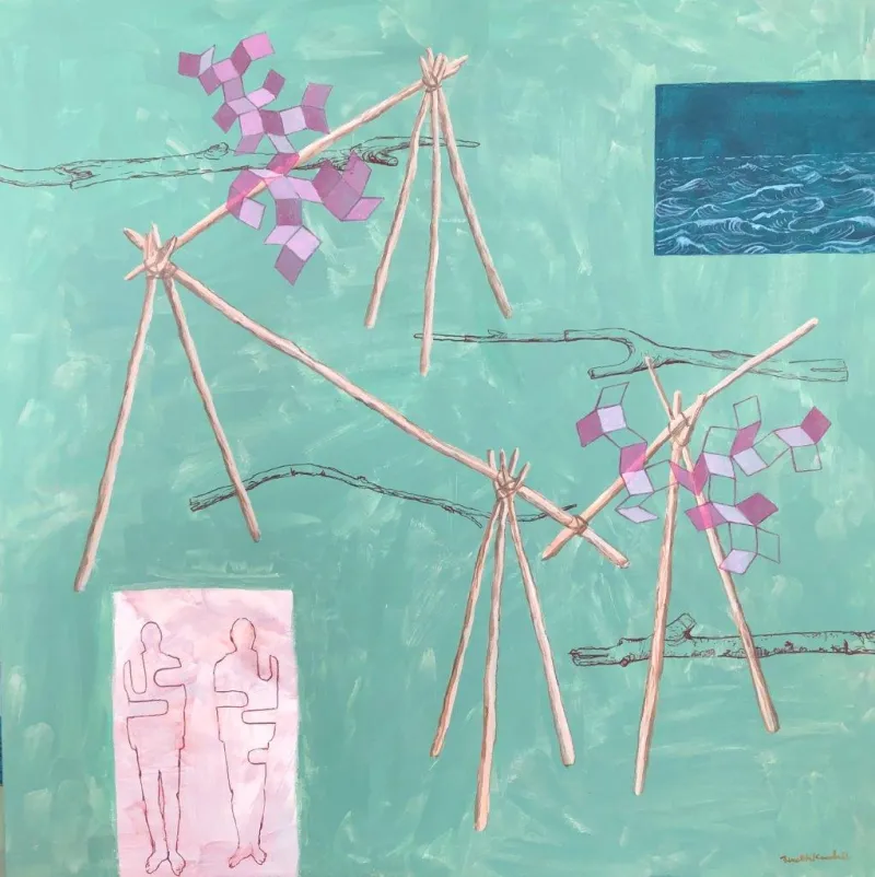 Construção afectiva II, Benedita Kendall, 2024, Acrylic on canvas