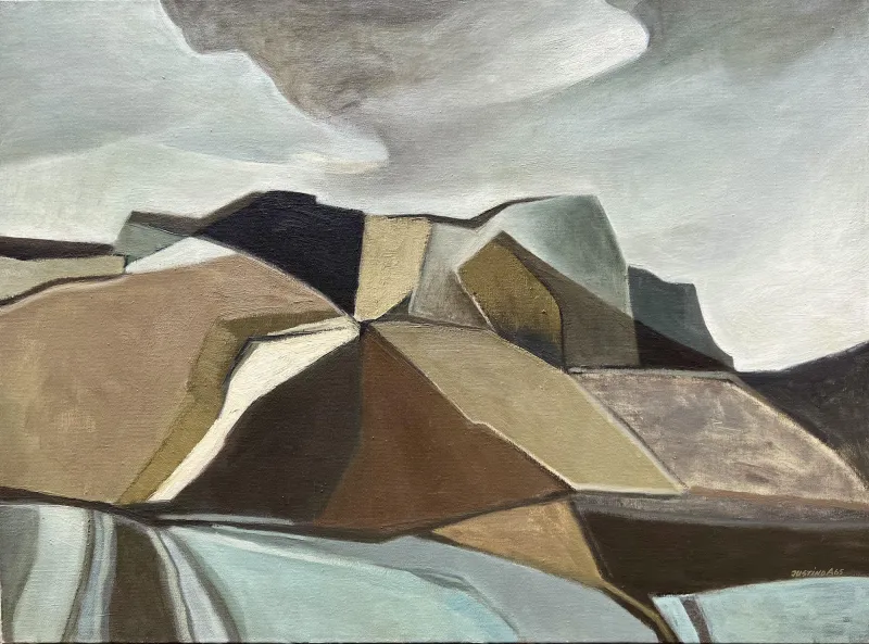Trás-os-Montes Landscape, Justino Alves, 1965, Oil on canvas