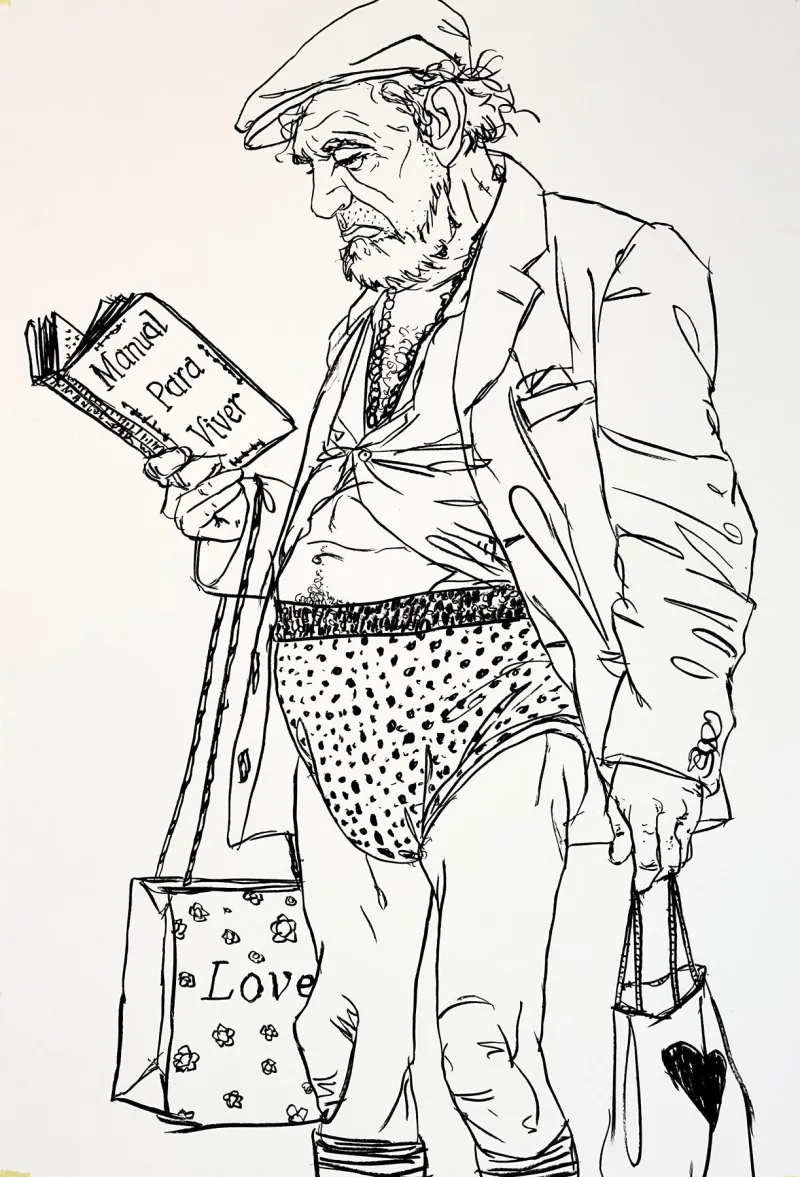Untitled (P119-09), Amaro della Quercia, 2025, Charcoal on paper