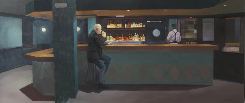 Apurando el día, José Ignacio Lucía, 2021, Oil on linen