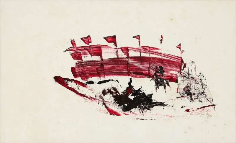 Tauromaquia II, Moita Macedo, 1981, Acrylic on paper
