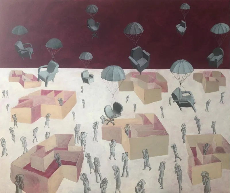 We all wish to have an easy life II, Benedita Kendall, 2021, Acrylic on canvas
