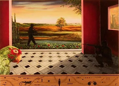 East of Eden II, Margarida Kendall, 2003, Oil on cardboard