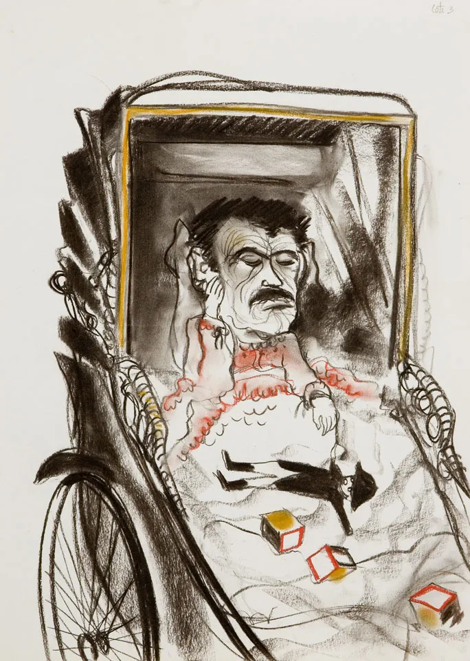 Untitled (39), António Areal, 1972, Charcoal and pastel on paper