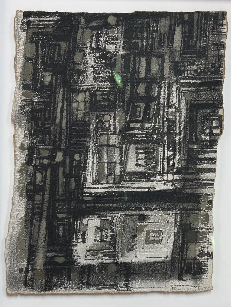 Composição em cinza, Vieira da Silva, 1960, Mixed media on paper