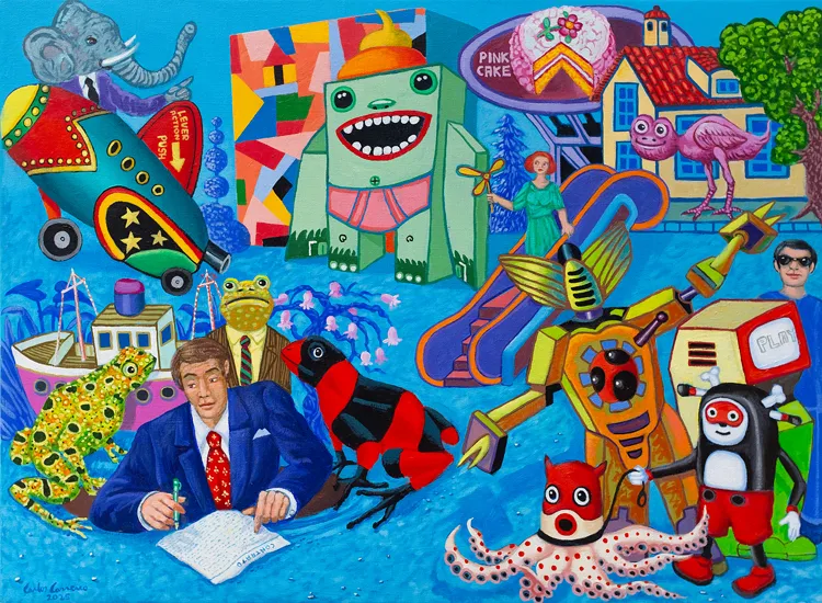 O Contrato, Carlos Carreiro, 2025, Acrylic on canvas