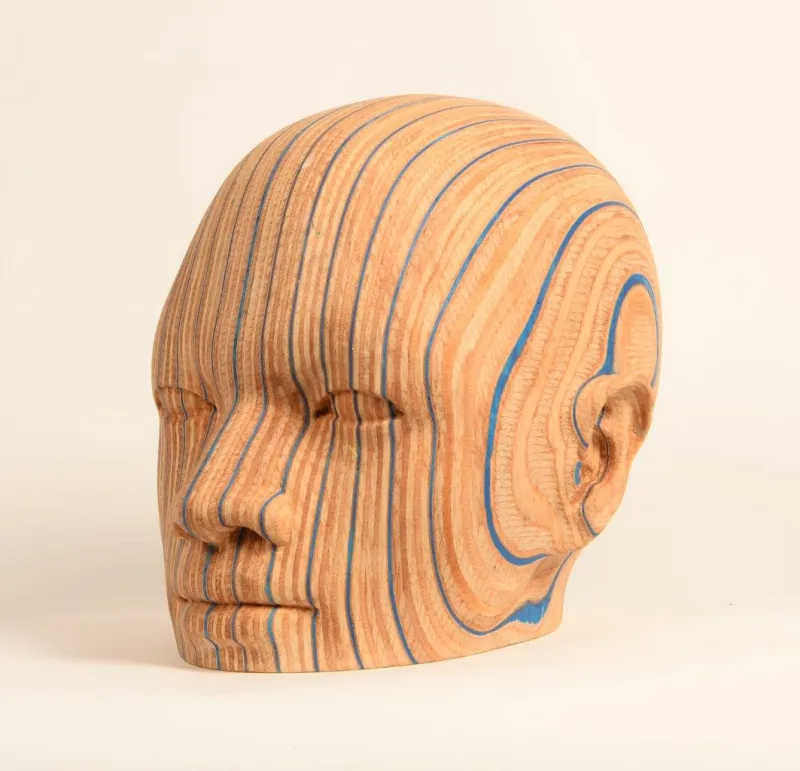 Blueplay, Jesús Curiá, 2018, Wood and resin