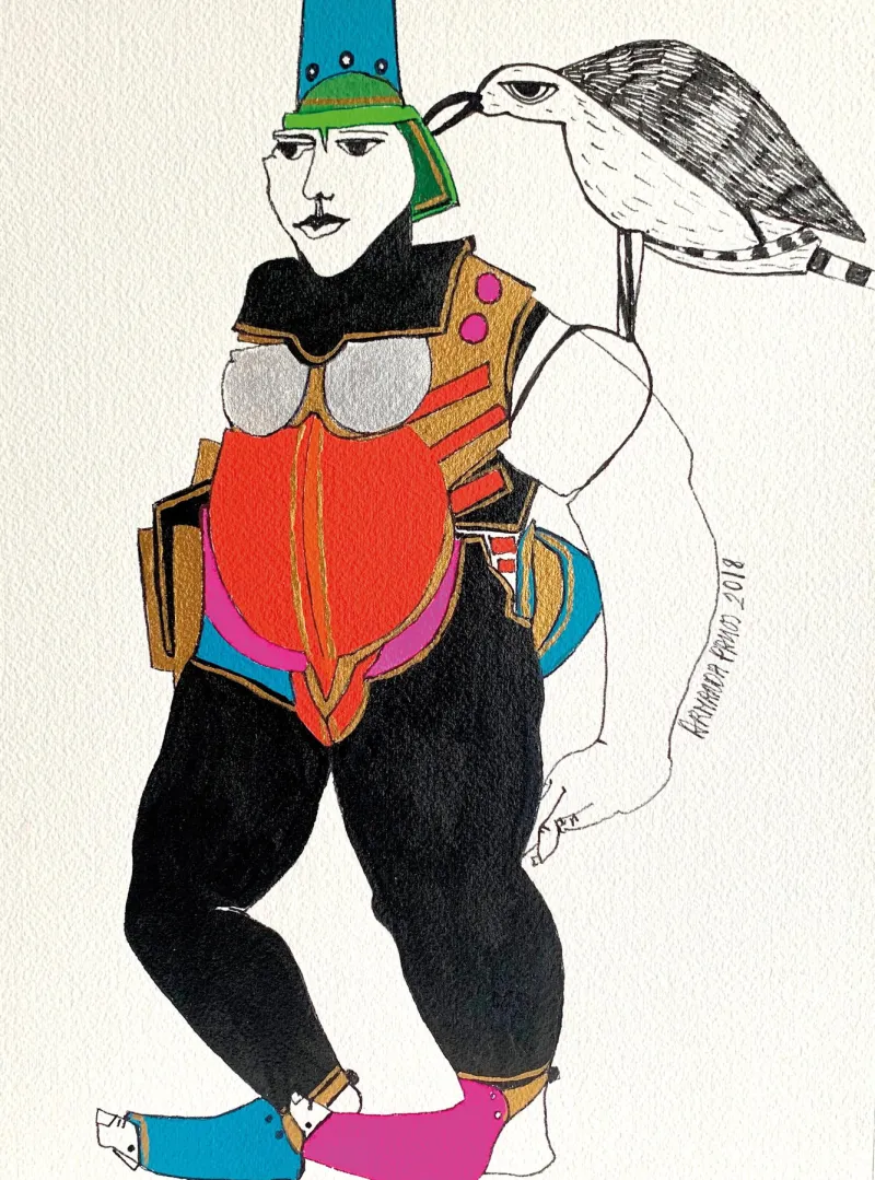 Série Os Outros 5, Armanda Passos, 2018, Gouache on paper