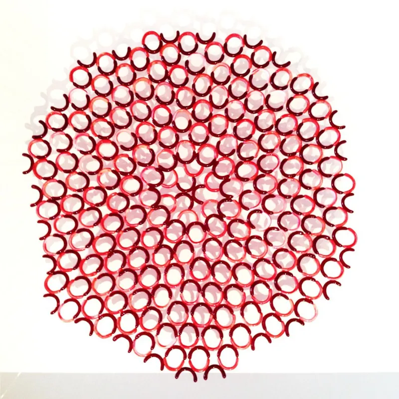 Rosáceas VII, Manuela Castro Martins, 2016, Cast glass