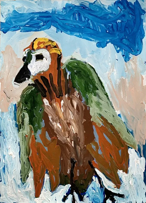 Phoenix the Immortal, Sara Gonçalves, 2023, Acrylic on paper