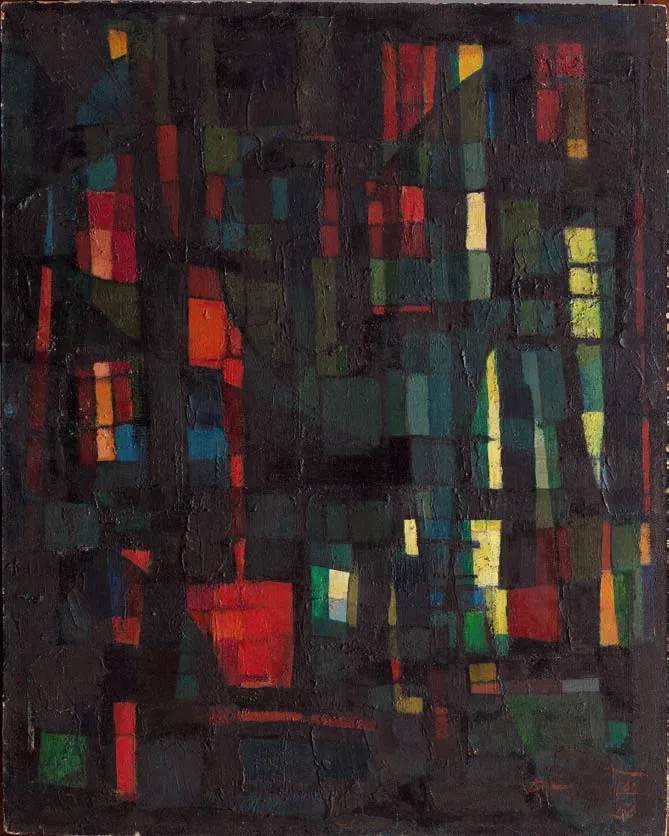 Meditation, Manuel D'Assumpção, 1958, Oil on pressed cardboard