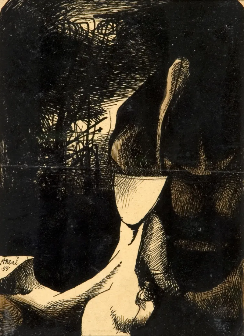Untitled (17), António Areal, 1975, India ink on paper