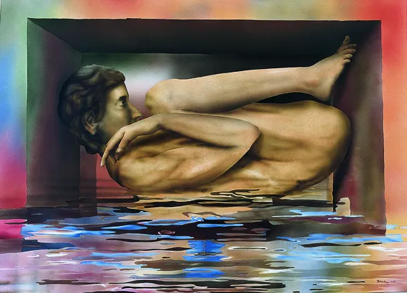 Retiro, Tellechea, n.d., Watercolour with airbrush on paper