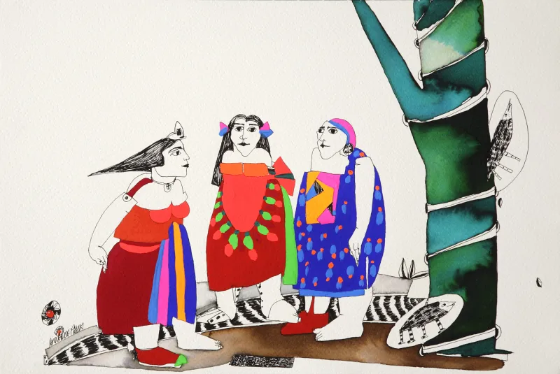 Untitled (series "Eva in Wonderland") #2, Armanda Passos, 2007, Gouache on paper