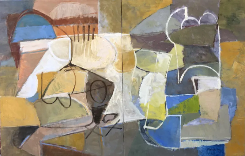 Passeggiata per le colline asolane, Bruno Pedrosa, 2017, Acrylic on canvas