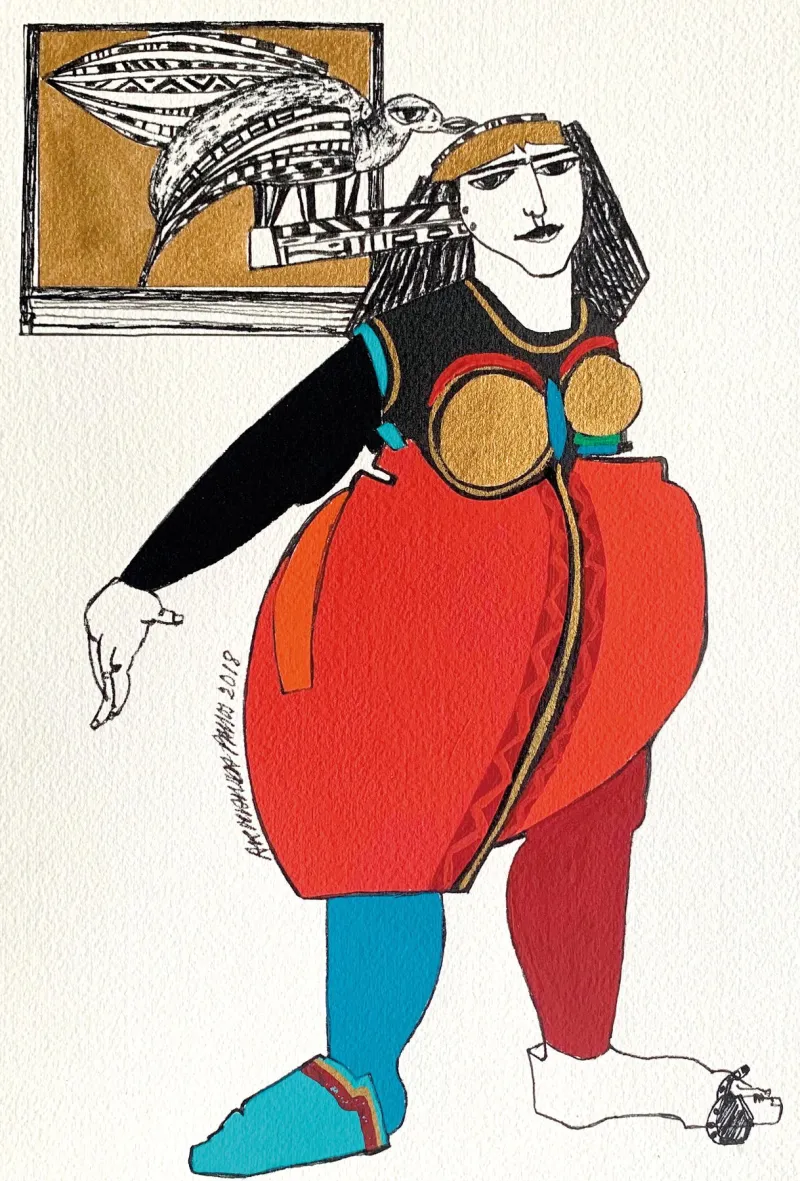 Série Os Outros 20, Armanda Passos, 2018, Gouache on paper