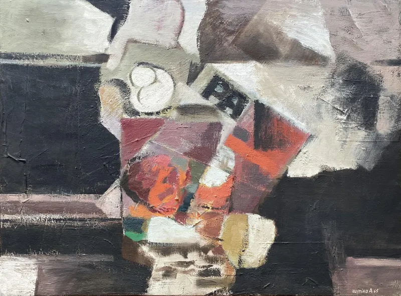 Composition (Bragança), Justino Alves, 1965, Oil on canvas