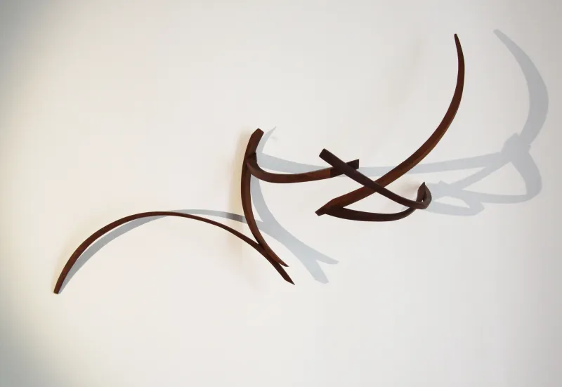 Elíptico, Mar Solís, 2015, Mahogany wood sculpture
