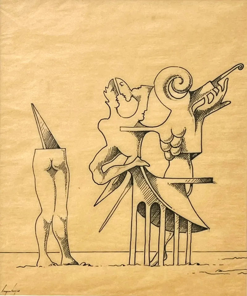 Untitled, Cruzeiro Seixas, n.d., India ink on paper
