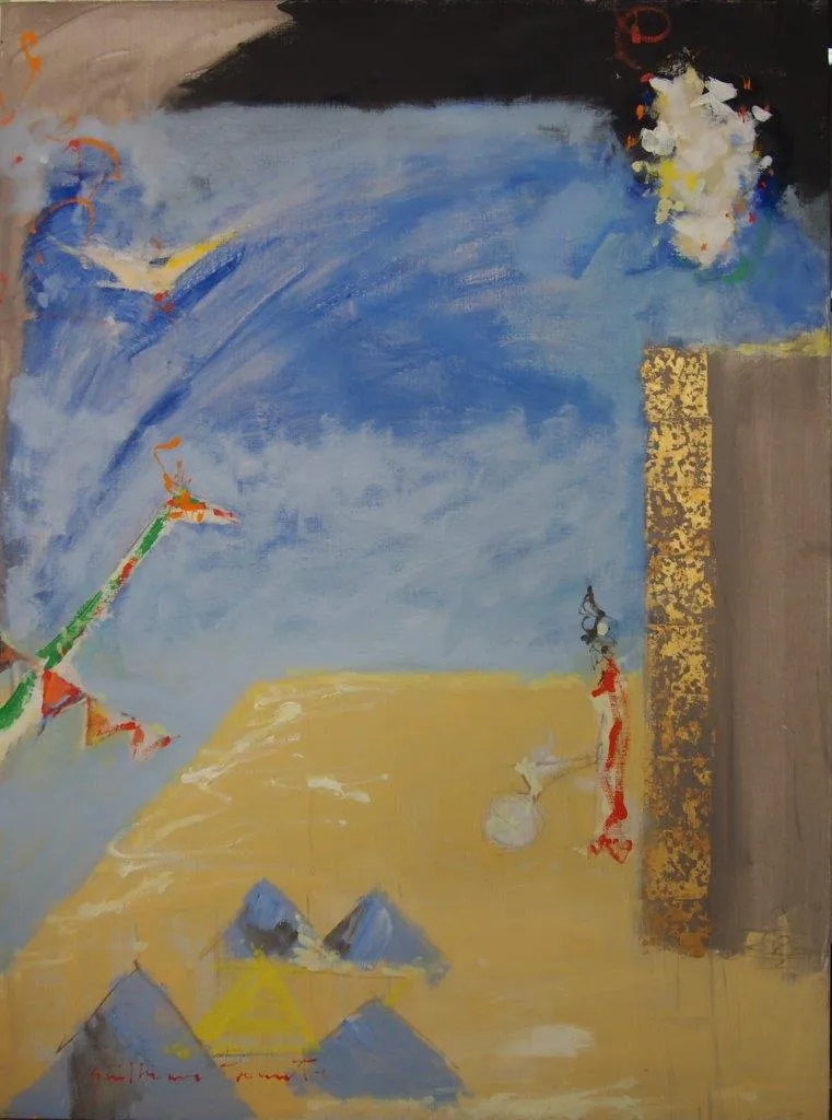 Tempo d partir, Guilherme Parente, Mixed media on canvas