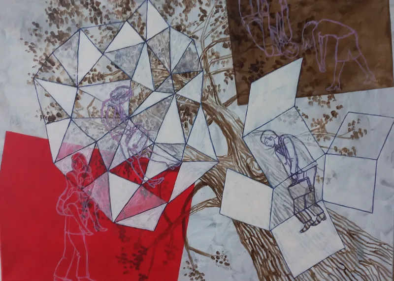 Esforços quotidianos III, Benedita Kendall, 2024, Acrylic on canvas